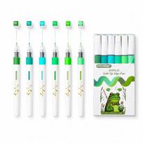 48/60Pcs Direct Liquid Brush Pen Set Soft Tip Liquid Art Markers Calligraphy Markers  For Drawing žalia