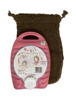 ONOE Polyethylene Hot Water Bottle Pink with Brown Cover Made in Liter Disaster Home 1.7L MY-7011 [Hot Water, Japan, 1.7 Capacity, Camping,