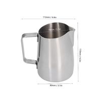 400ml/13oz Capacity Coffee Frothing Pitcher 304 Stainless Steel Latte Art Jug  For Home Kitchen