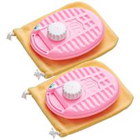 Maruka Poly Yuta Hot Water Bottle 600ml with Set of Includes hot water Cute perfect for warming the or for easy to and Bag, Pink, 2. cover. design, rožinė