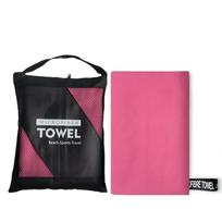 Quick-Dry Microfiber Towel - Ultra Absorbent, Compact & Sandproof for Gym, Beach, Travel & Swimming, Lightweight Sports Towel 38x38cm rožinė raudona spalva