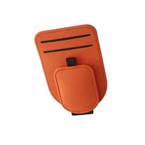 PU Leather Car Sun Visor Glasses Holder Magnetic Clip Car Sunglasses Holder  Car Interior oranžinė