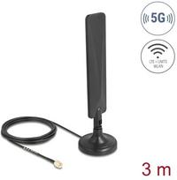 Antena Delock 5G LTE Antenka SMA z wtykiem 3 dBi omnidirectional kabel połączeniowy RG-174 3 m z przegubem z magnetyczną podstawą Black | 10040 | 4043619100408
