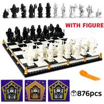 New Film Wizard Chess Magic Final Challenge Interactive Game Building Blocks  76392 Knight Role Play Bricks Toys Kid Gifts