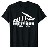 Never Underestimate An Old Man with A Windsurf T Shirt Born To Kite Tee Shirt Windsurfing Gifts T-shirt Kitesurfer Tshirt M
