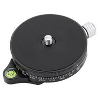 FC-60 360 degrees  Disc Tripod Quick Release Plate Panorama Base Head Clamp for DSLR gray