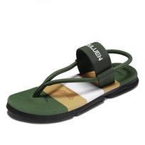 Mados tendencija šlepetės vyrams vasariniai kulkšnies apvyniojimo batai neslystantys šlepetės vasarinės vyriškos šlepetės paplūdimio vandens batai zapatillas hombre 6.5 armijos žalia spalva