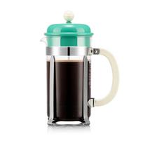 BODUM CAFFETTIERA prancūziškas kavos virimo aparatas, 1000 ml, Rush Green spalvos, su nerūdijančio plieno filtru ir stikliniu indeliu, skirtas panardinamai kavai [Autentiškas],