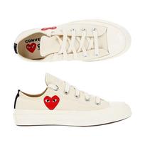 Comme Des Garcons Az K128 001 2  A08805c  Play X Converse Single Heart Chuck Taylor 70 Low Sneakers AZ-K128-001 2 (5.5)