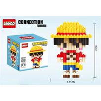 Linkgo Statybiniai Blokeliai Vienas Luffy Chopper Piece Boa Franky Zoro Nami Robin Jinbei Brook 3D Modelis Mini Plytelių Figūrėlė Žaislas No Box