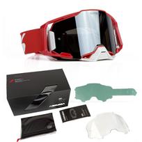 Visureigių motociklų vairavimo akiniai, motociklo visureigių apsauginiai nuo dulkių akiniai, sportiniai vėjui atsparūs slidinėjimo akiniai Red and white framed silv black