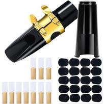 33Pcs Altos Saxophone Mouthpiece Kits Includes Saxophone Mouthpiece Pads Ligature Reed Saxophone Accessories Enduring 1