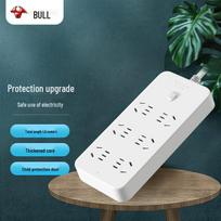 BULL 6-Outlet Power Strip with Master Switch, 1.8m