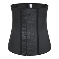 Womens Waist Trainer Corset Belt Under Clothes Leather Sport Tummy Control High-waisted Shapewear Cinturilla Reloj De Arena Xs juoda