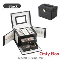Jewelry Organizer Box With Lock For Rings Necklaces And Bracelets Black