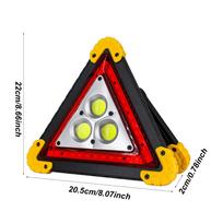 Led Triangle Lights for Cars Quick Charge Foldable Waterproof Triangles Lights Portable Bright & Eye-Catching Lightweight Safety