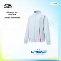 LI-NING Girls' Reflective Sport Jacket 140 dangaus mėlyna spalva