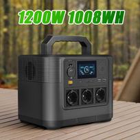 Portable Power Station 1200W 1008Wh LiFePO4 Battery Backup Power Supply with LCD Display for Camping, RV, Vehicle & Mobile Office