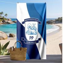 Preston North End futbolo spaudinio paplūdimio rankšluostis, didelis minkštas greitai džiūstantis rankšluostis paplūdimiui, stovyklavimui, plaukimui 70cmx140cm(27x55inch)
