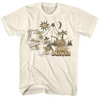 John Denver Country Cabin Swimming Lake Sunshine Men's T Shirt Folk Music Merch M