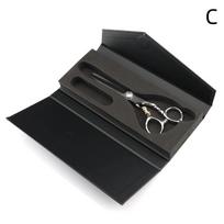 Waterproof Barber Scissor Storage Case Wear-resistant PU Leather Zipper 1Pcs Hairdressing Shears Holder for Barber Salon Home C