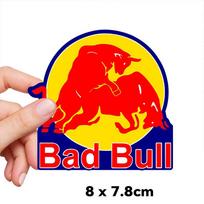 Red bull red bull automobilio motociklo lipdukai, dengiantys įbrėžimus ant stalinio kompiuterio paviršiaus, lagamino dėžės ir kompiuterio korpuso - red bull juokingi lipdukai adhesive sticker type a-8cm