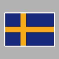 Sweden flag/sticker L size (6.4 x 9.4cm) [st-flag023L]