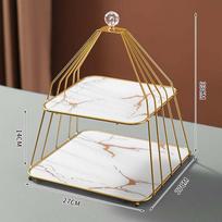Multi-layers Marble Layer Fruit Plate Living Room Party Dessert Plate Candy Bowls Nordic Iron Shelf Rack Table Decor Fruit Plate Basket Snacks Tray balta