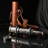 Žalvarinis antikvarinis dekoras Spyglass rankinis teleskopas nuotykių entuziastams Jūrinis dekoras, skirtas dovanoti Helovino dekorą