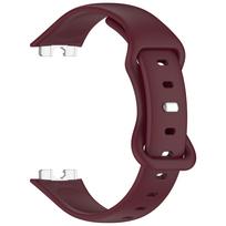 Huawei Band 10 silikoninis dirželis su aštuoniukės ir drugelio sagtimi, suderinamas su Band 8 ir 9. Figure-eight Buckle Strap vyno raudonos spalvos