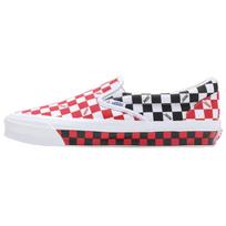 Vans OG Classic Slip-On LX Checkerboard - Red Black Unisex Sneakers VN0A32QNREB 35