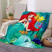 Mažoji undinėlė Animacinis pledas, Trumpas pliušinis mielas šiltas pledas, Svetainės Namų Dekoracija Sofa Keturi Metų Laikai Kelionės 80x120cm