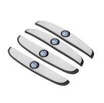 4 vnt. Guminės Anti-Collision Juostelės Automobilio Kėbulo Apsauginės Lipdukai Volkswagen VW Golf Phaeton Polo Arteon Jetta ID3 T-Cross Passat white