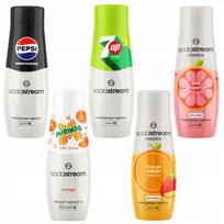 Sodastream 7Up Zero+ Apelsinų-Mėlynių+ Vynuogių+ Pepsi Zero+ Mirinda Zero Sirupai