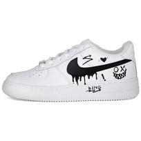 Nike Air Force 1 Balti Air Force 1, Ghost Face Minimalistinis Stilius Atsparūs Dilimui Žemi Kateboardo Batai Unisex CW2288-111(Komanda562-) 35.5 white