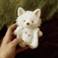 Cure-Healing Fox Doll Plush Toy Soft Stress Relief Handkerchief Decorative Gift Stuffed Animal Comforter Plushie balta
