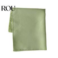 Bulk Satin Napkins Napkin Cloth Lace Trim Reusable Square Fabric For Parties Outdoor Events Weddings Banquets Buffets Home Decor for Christmas 48CM šviesiai žalios spalvos