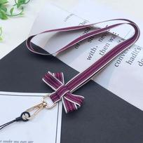 Keys Holder ID Card Holder Lanyard Neck Strap Keychain Lanyard Phone Lanyard Mobile Phone Straps vyno raudonos spalvos