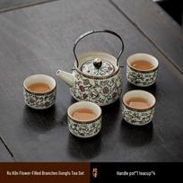 Floral Handle Teapot Set