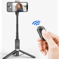 DODOUP Wireless Q12 Handheld Gimbal Stabilizer Selfie Stick for Phone Action Camera-Aluminum Tripod Fold Design Eliminates Shake Q12 juoda