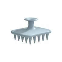 Silicone Scrubber Hairbrush Soft Bristles Massage Shampoo Brush Deep Cleansing Scalp Exfoliation for All Hair Types mėlyna
