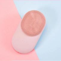 Waterproof Face Brush Facial Cleansing Brush Electric Face Massager Beauty Machine for Deeply Cleansing Usb Recharge rožinė