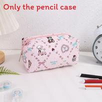 Korean Style Polyester Pen Bag For Students With Multicompartment Organization rožinė