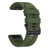 Watch Strap For Garmin Fenix 7X 7 6 6X Pro 5X 5 Plus Epix Pro 2 965 955 Watchband Bracelet Quickfit 26mm 22mm Silicone Wristband Quickfit 22mm armijos žalia spalva