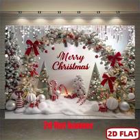 1pc, 2D flat, Christmas backdrop, polyester fiber, for living room and outdoor decoration, influencer live streams, parties, wsj 47.2x31.5inch/120*80cm