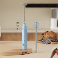 Rechargeable Handheld Milk Frother 2 Stainless Steel Whisks Long Battery Life for Coffee Latte Home Cafe Daily Use B size4