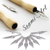 10PCS Flexible Comic Dip Pen Nibs Replacement Nibs Pen Fitting Parts  English Cursive Writing Fingertip Tips
