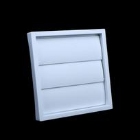 White Plastic Vent Cover Grille One-Directional Air Exhaust Vent Easy to Maintain for Office Pantry Wall Ceiling 100PP