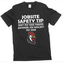 Men's Jobsite Safety T-shirt Humor Humorous T-Shirt Funny Saying Tee For Him Men XL