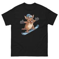 Rock Hyrax Snowboarding Fun Cartoon Snowboarder Shirt T-Shirt S